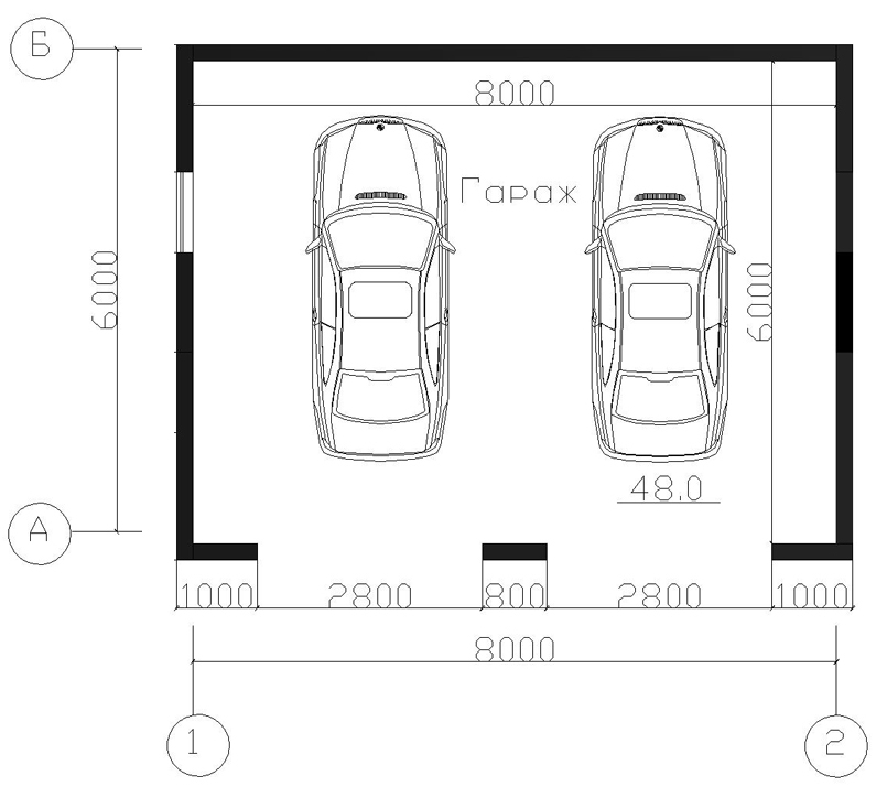 Размеры гаража для легкового автомобиля: высота, ширина