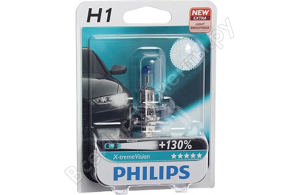 Philips H1 12 В 55 Вт P14,5s X-tremeVision +130
